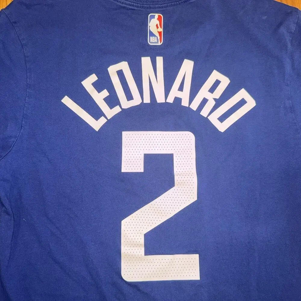 Nike Kawhi Leonard Icon‎ SS Tee Shirt LA Clippers Blue XS